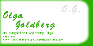 olga goldberg business card